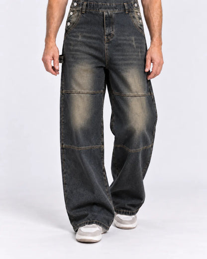 Salopette Denim Multipoches Vintage Homme