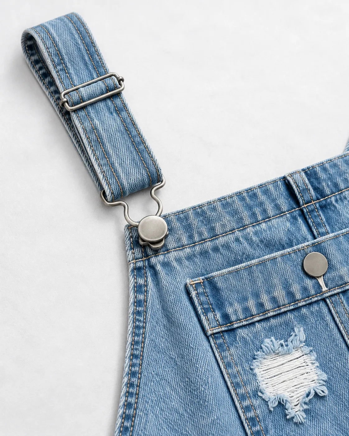 Salopette Cargo avec Détails Ripped