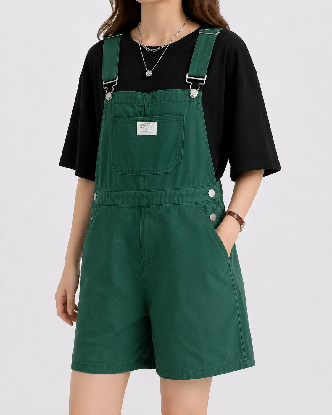 Salopette Verte Short Cargo
