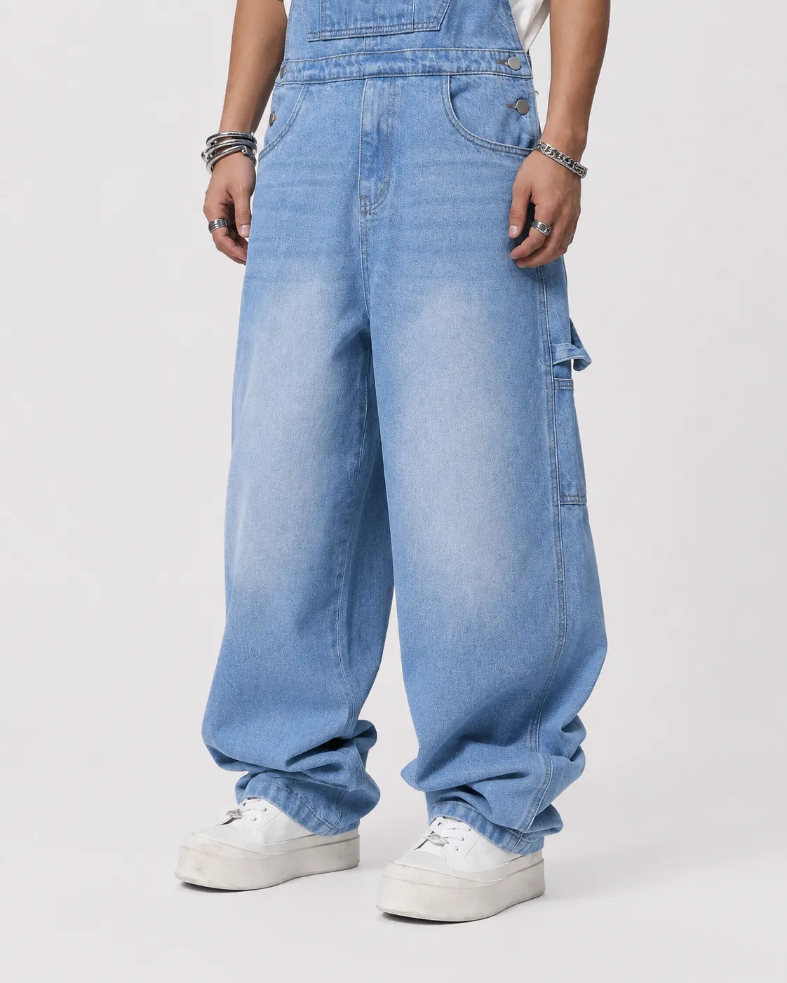 Salopette Homme Jean Bleu Clair