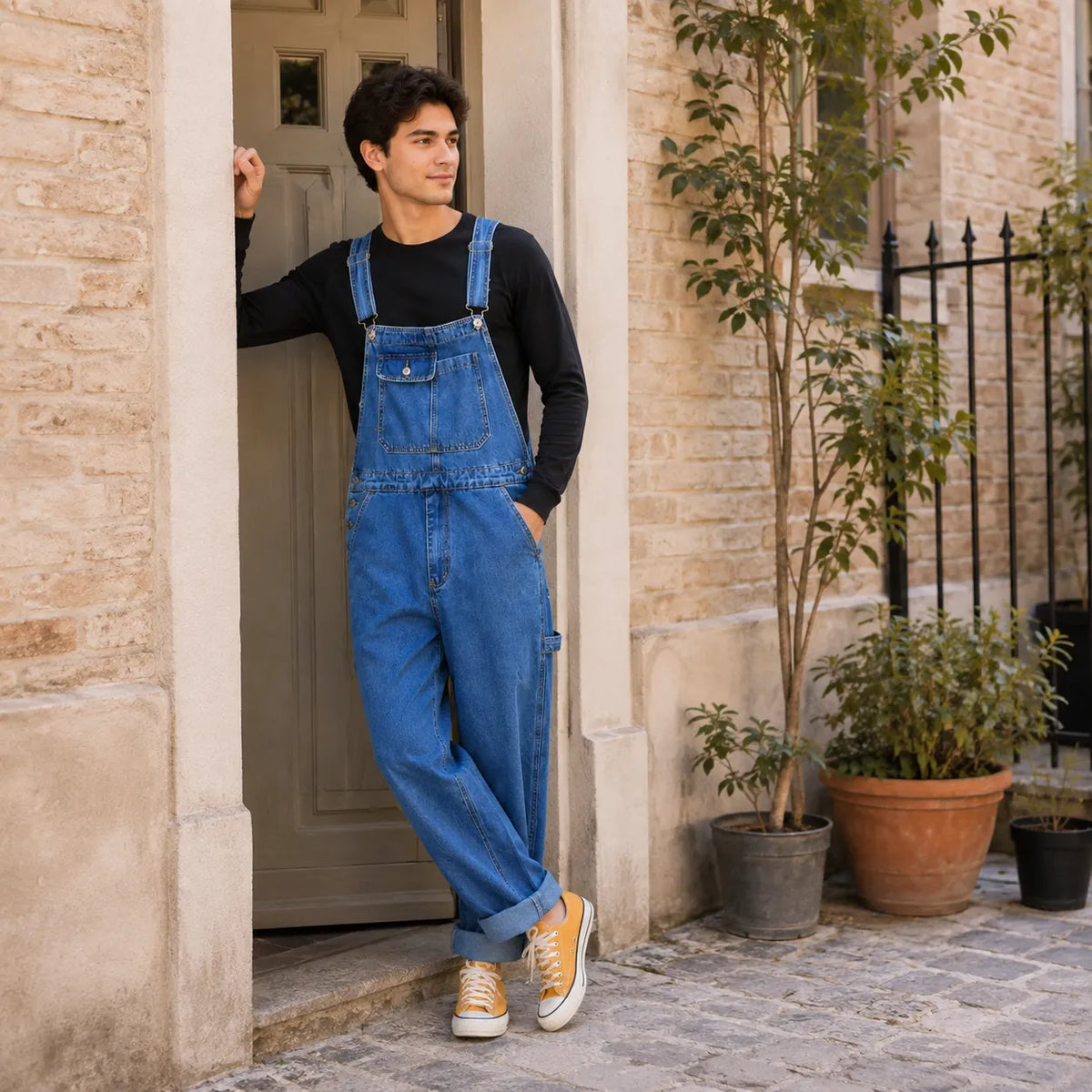 Salopette en Jean Ample Bleu