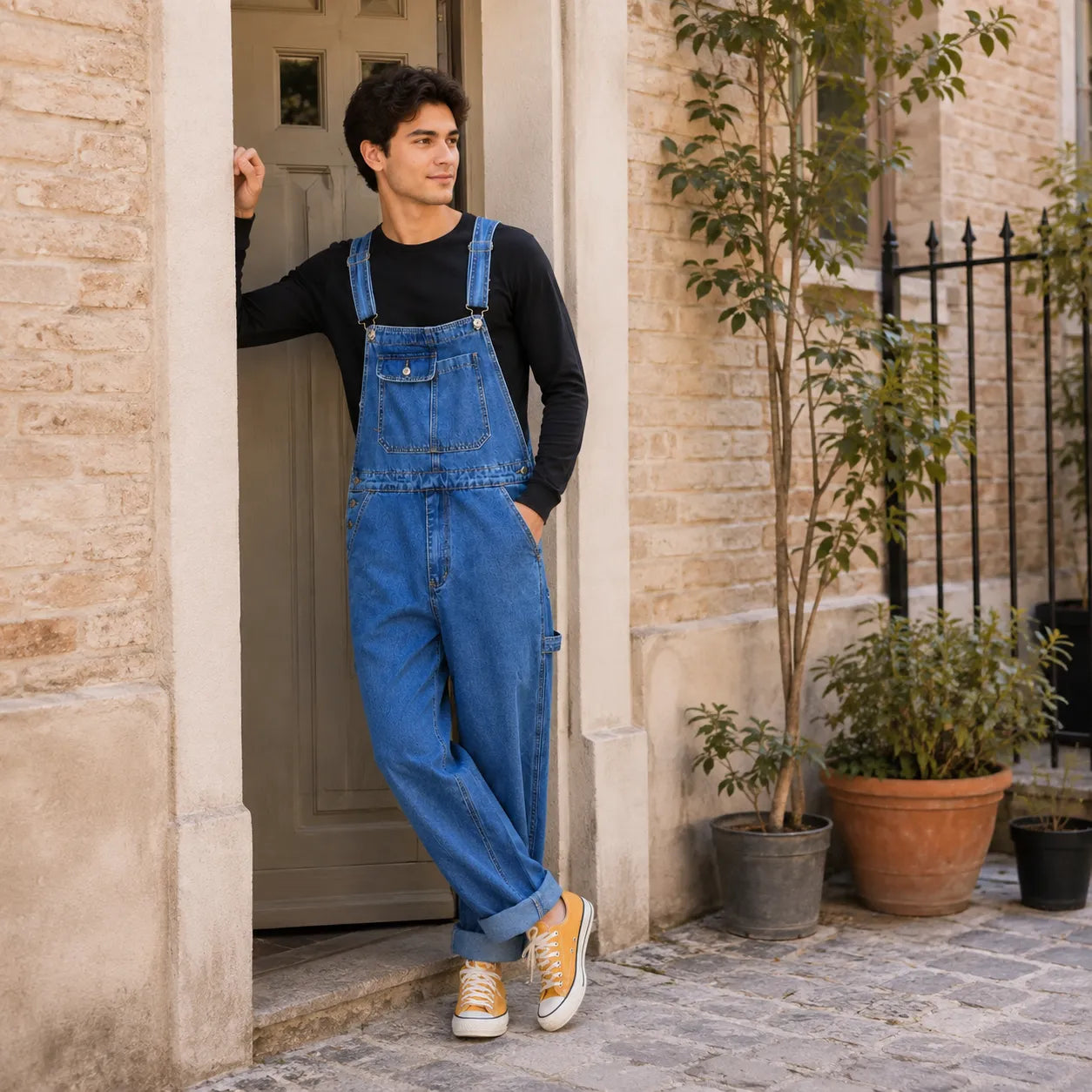 Le denim ample aux lignes décontractées