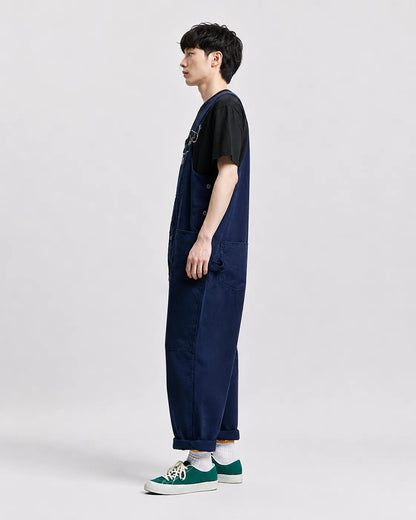 Salopette Cargo en Denim Ample