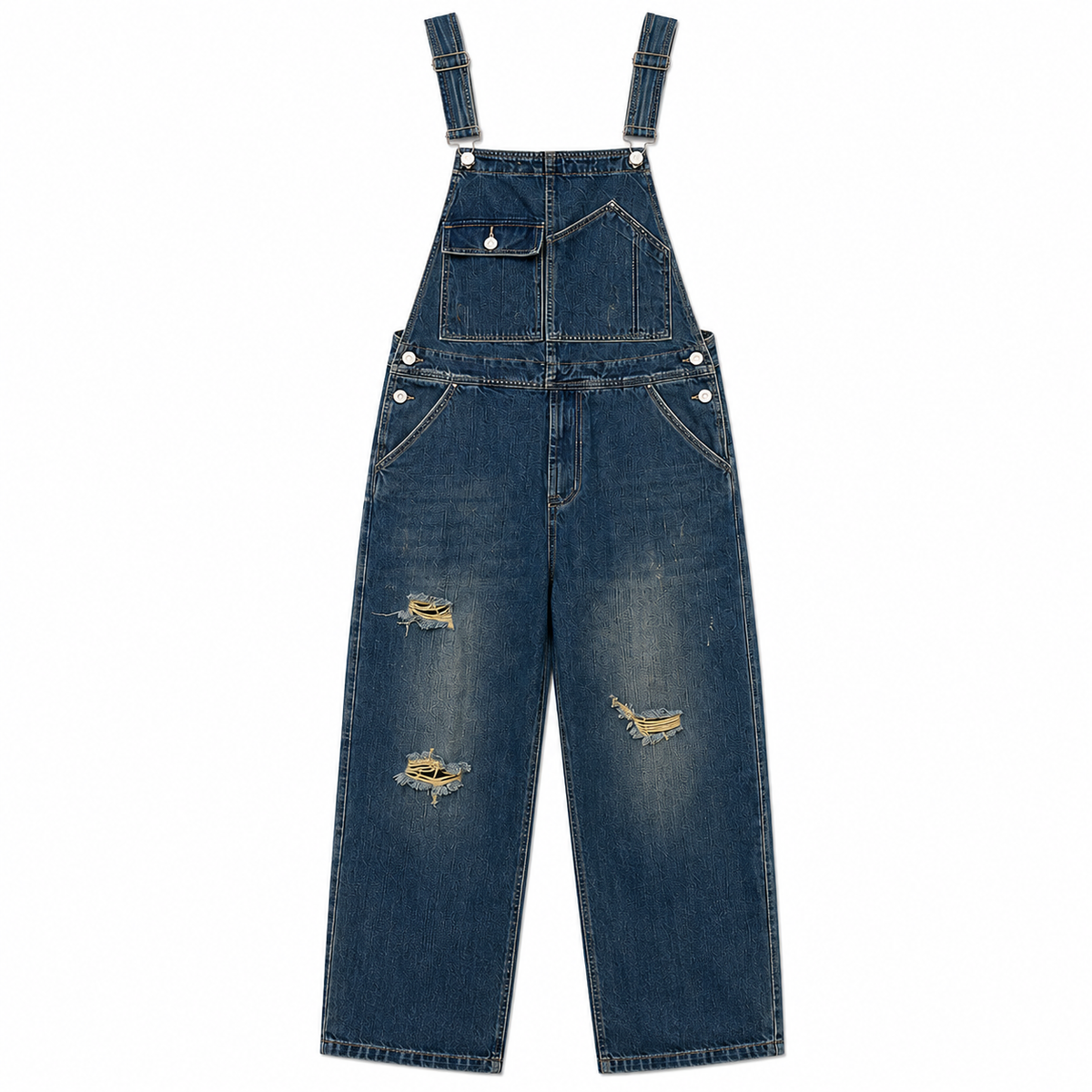 Salopette Denim Trouée Streetwear
