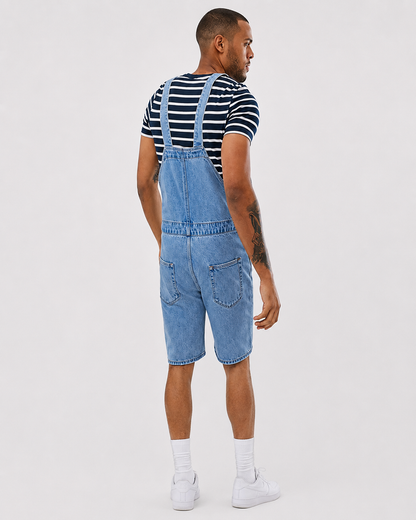 Salopette Short en Denim Souple