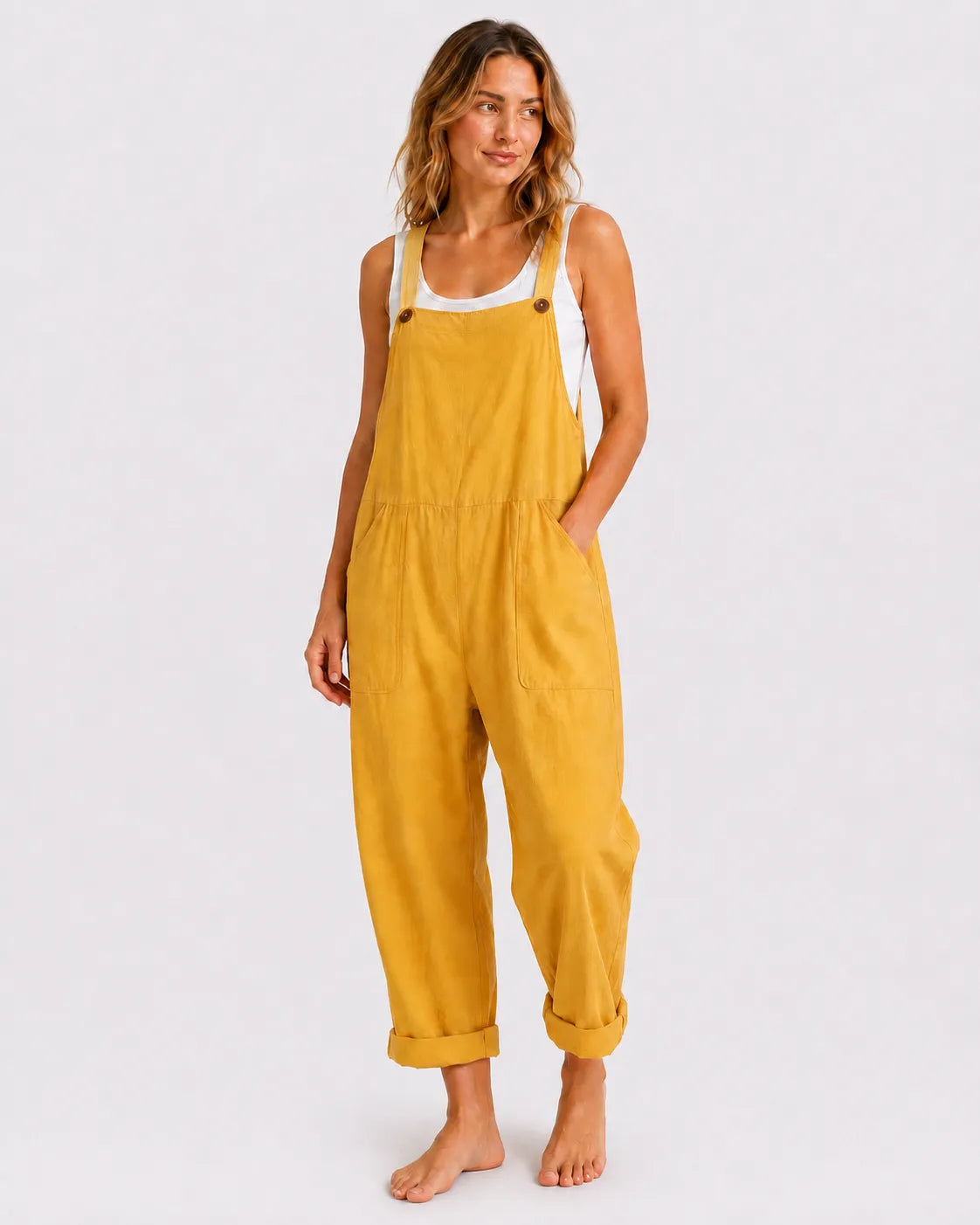 Salopette Ample Coton Lin Femme