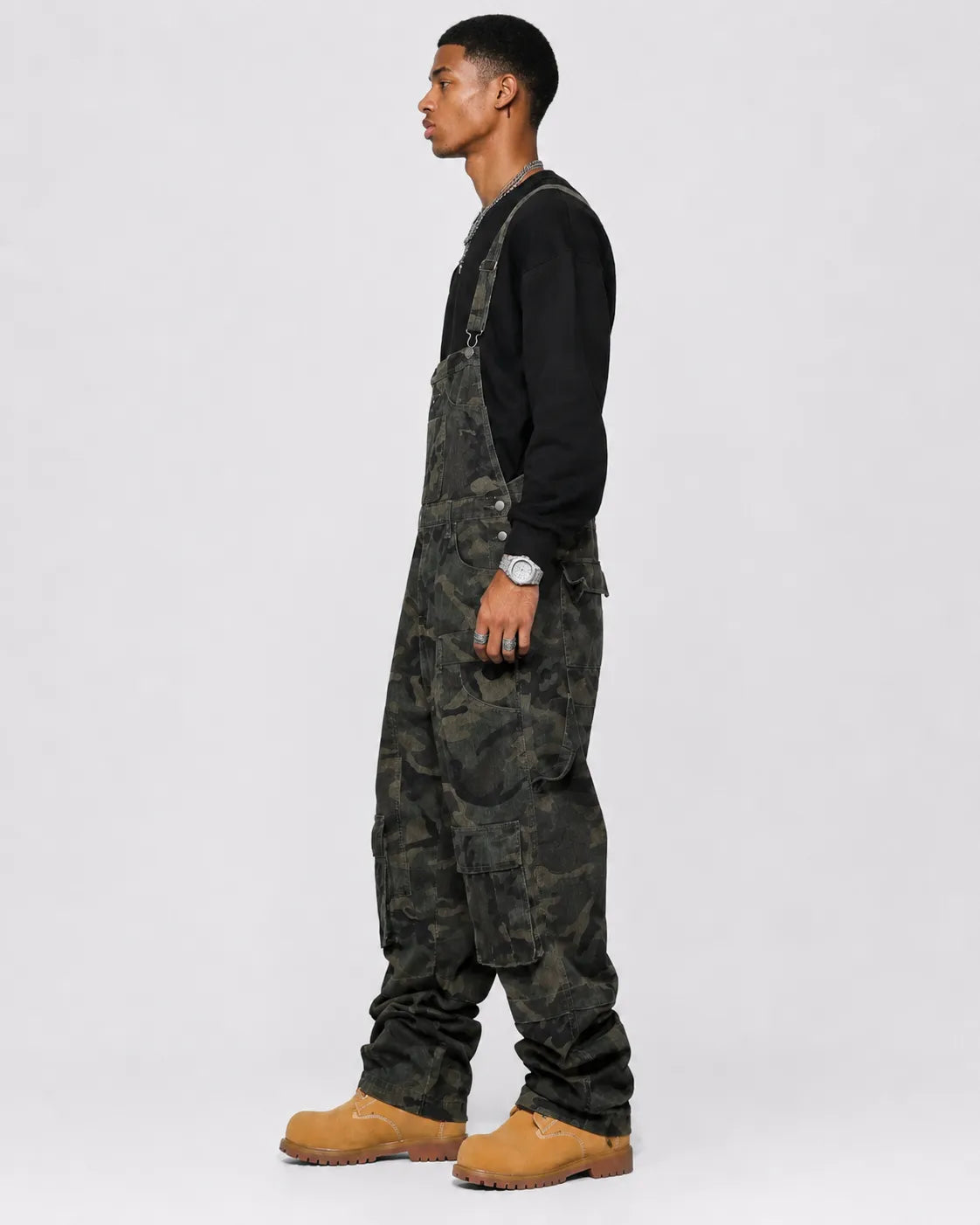 Salopette Cargo Camouflage Ample