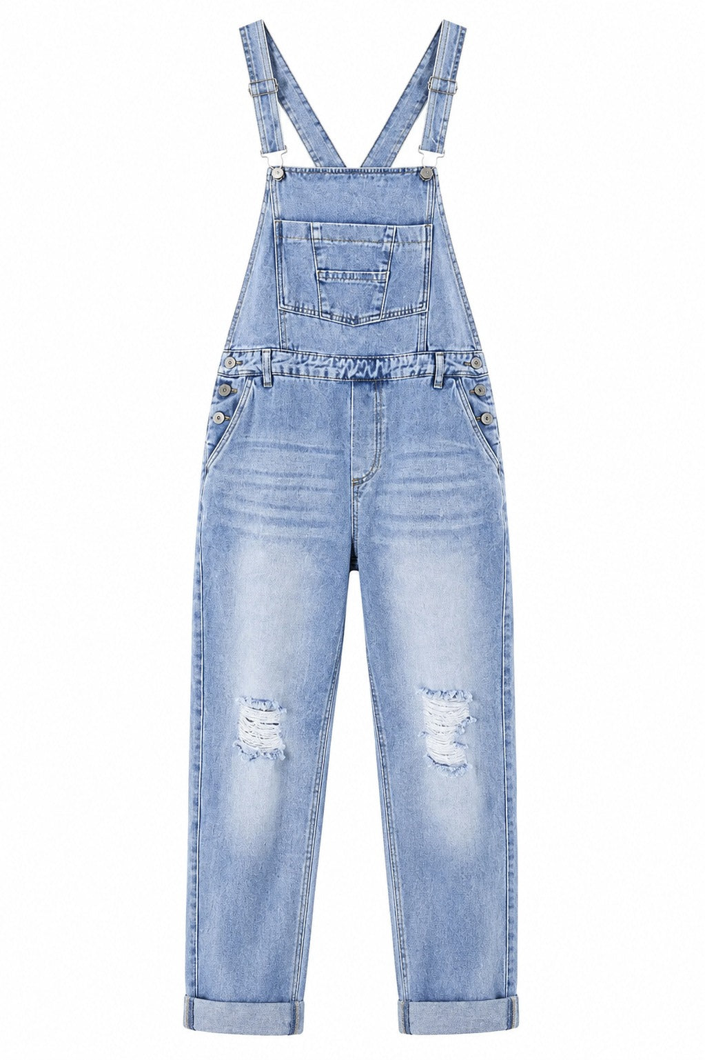 Salopette légère en denim délavé