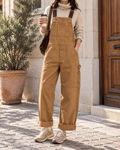 Salopette Ample Taille Haute Femme