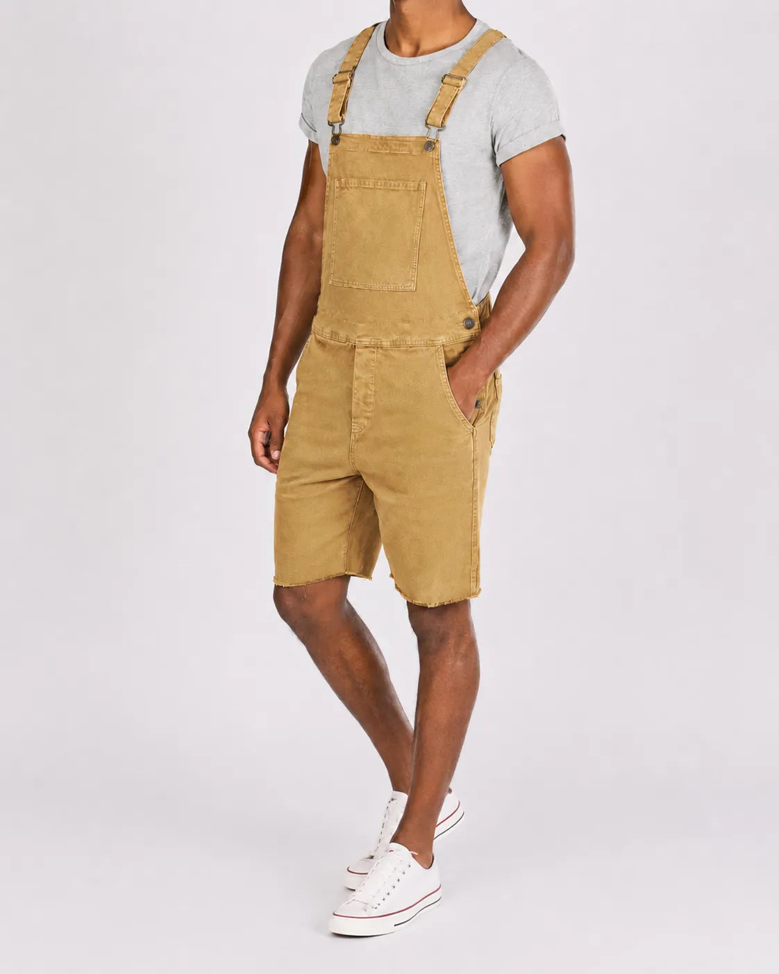 Salopette Short Denim Déchirée Homme