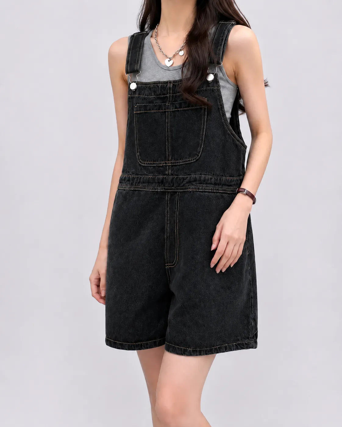 Salopette Y2K Courte Denim Coréen