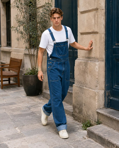 Salopette Denim Large Vintage Homme
