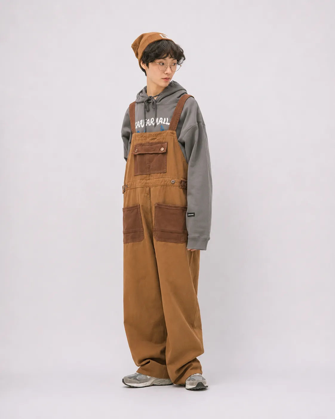 Salopette Rétro Utilitaire Marron