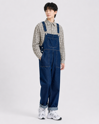 Salopette Denim Cropped Ample