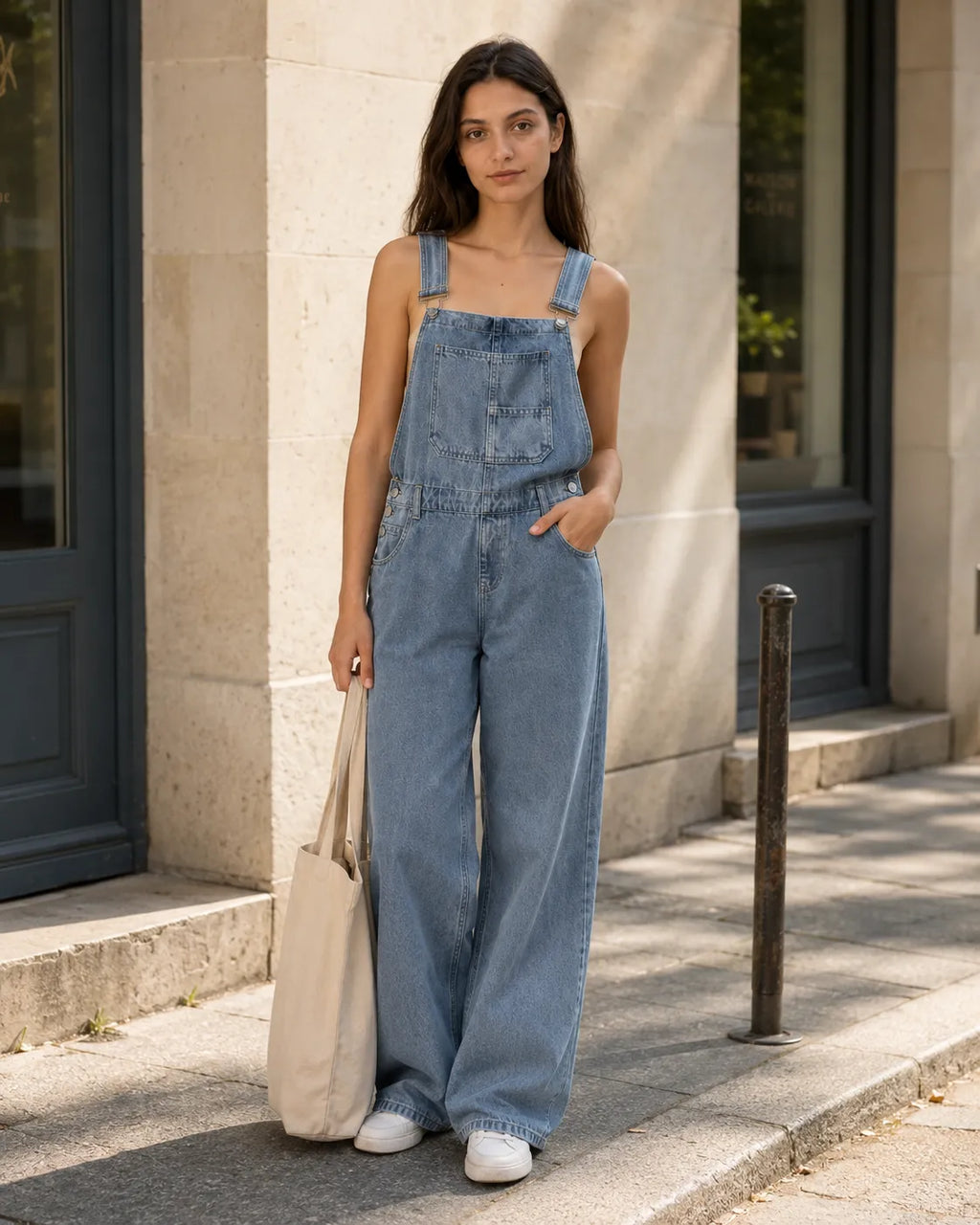 Salopette Décontractée Denim Ample