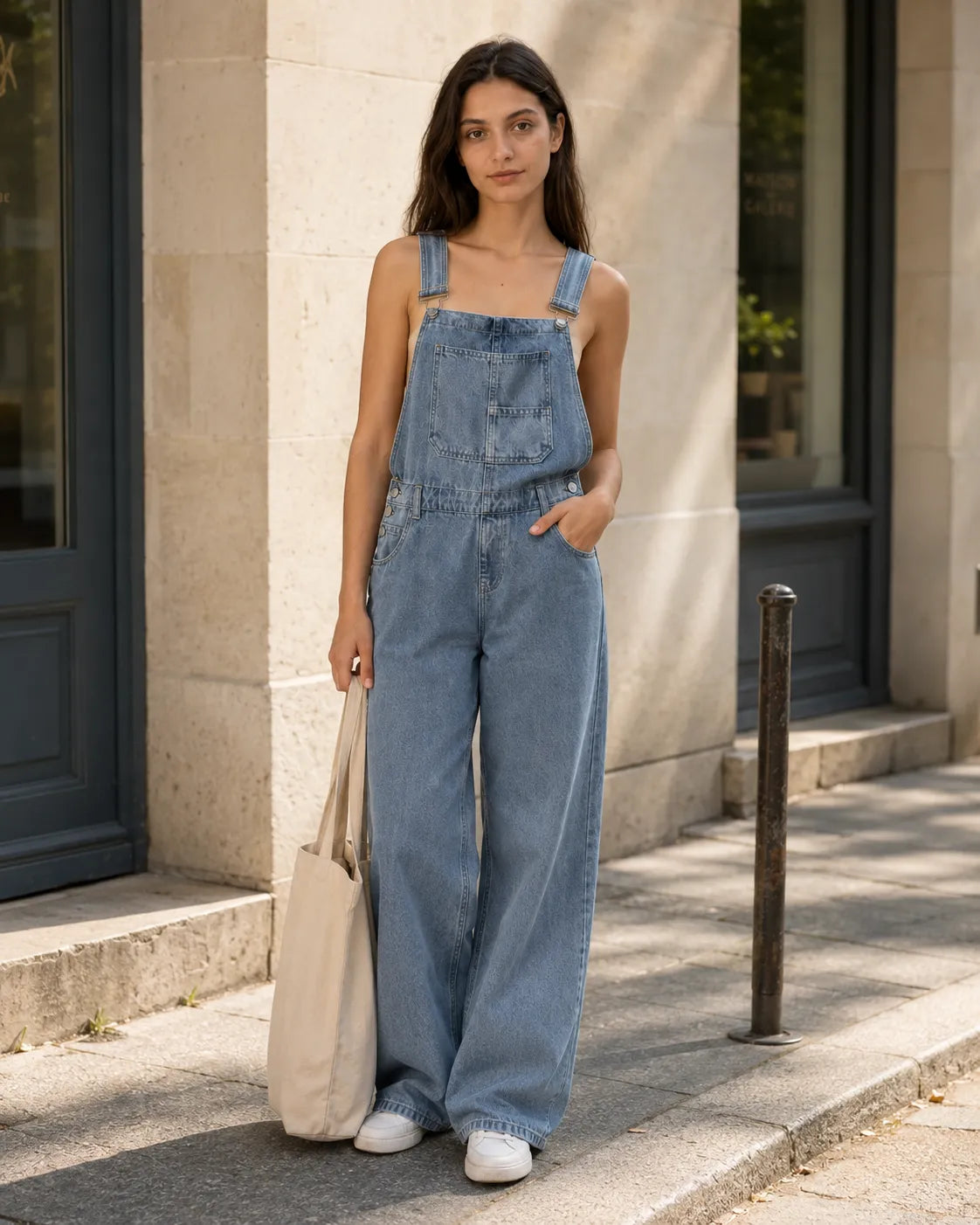 Salopette Décontractée Denim Ample