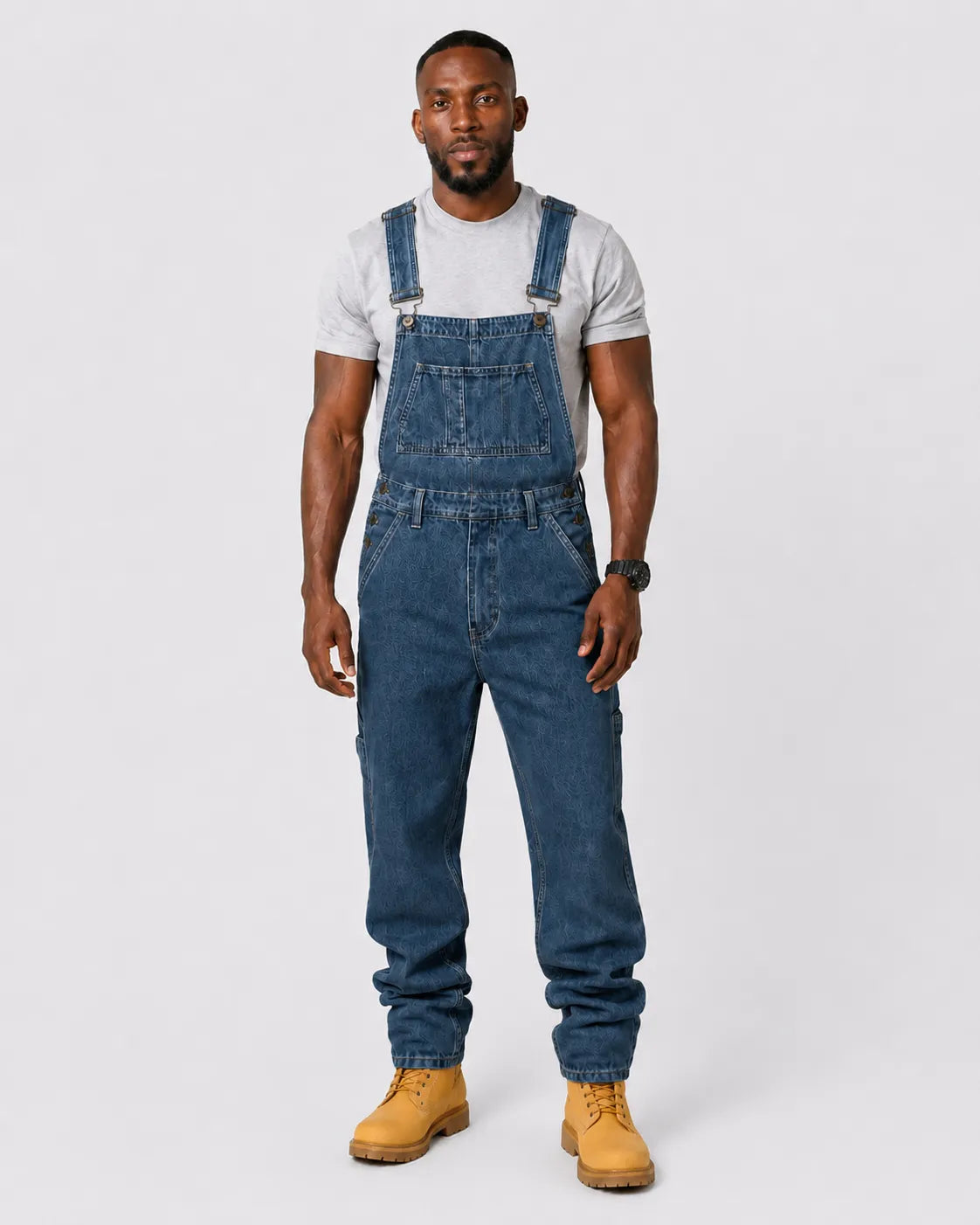 Salopette Denim Cargo Bleu