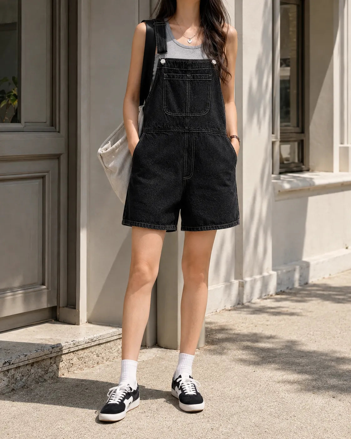 Salopette Y2K Courte Denim Coréen