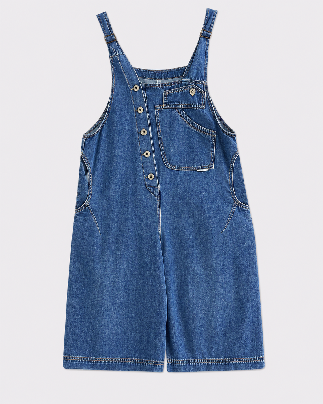 Salopette Denim Slim Distressed