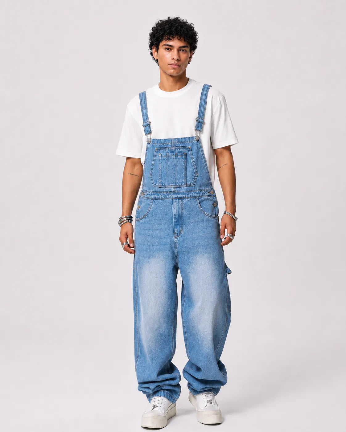 Salopette Homme Jean Bleu Clair