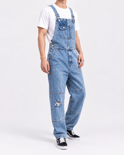 Salopette Denim Cargo Rétro Homme