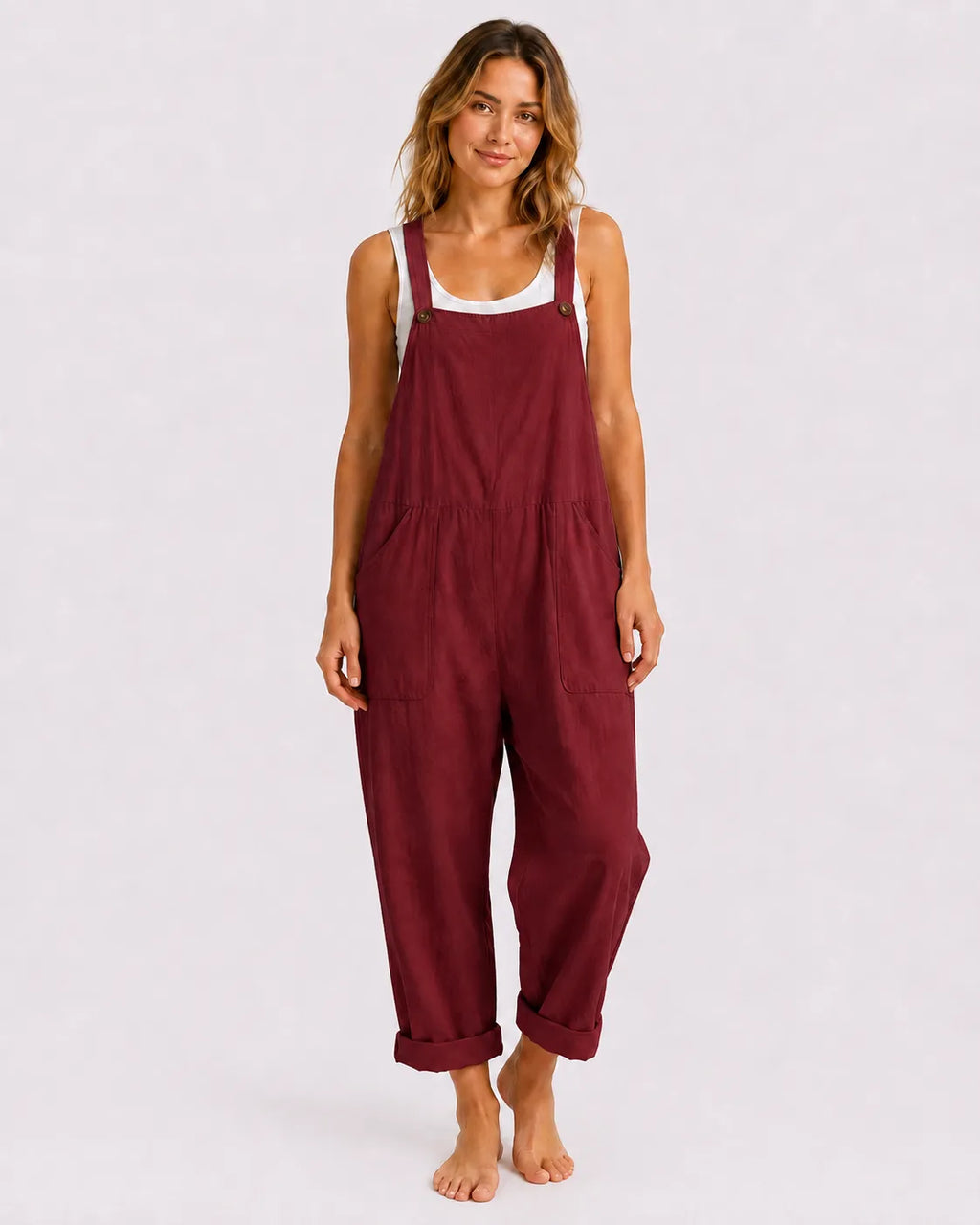 Salopette Ample Coton Lin Femme