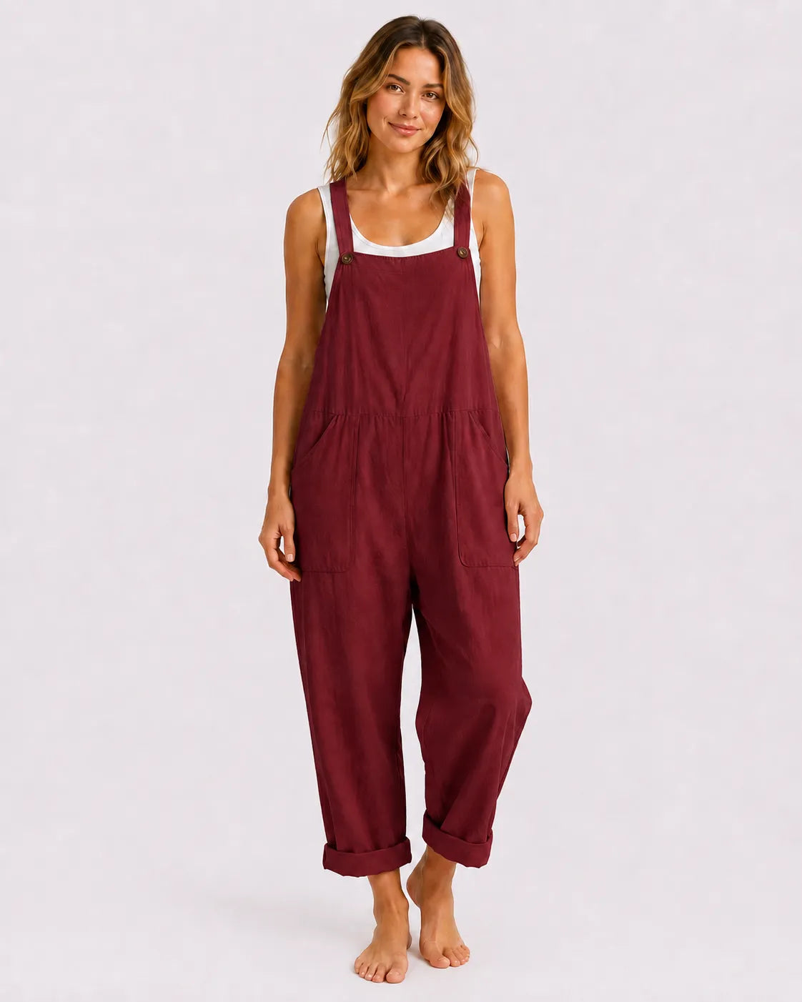 Salopette Ample Coton Lin Femme