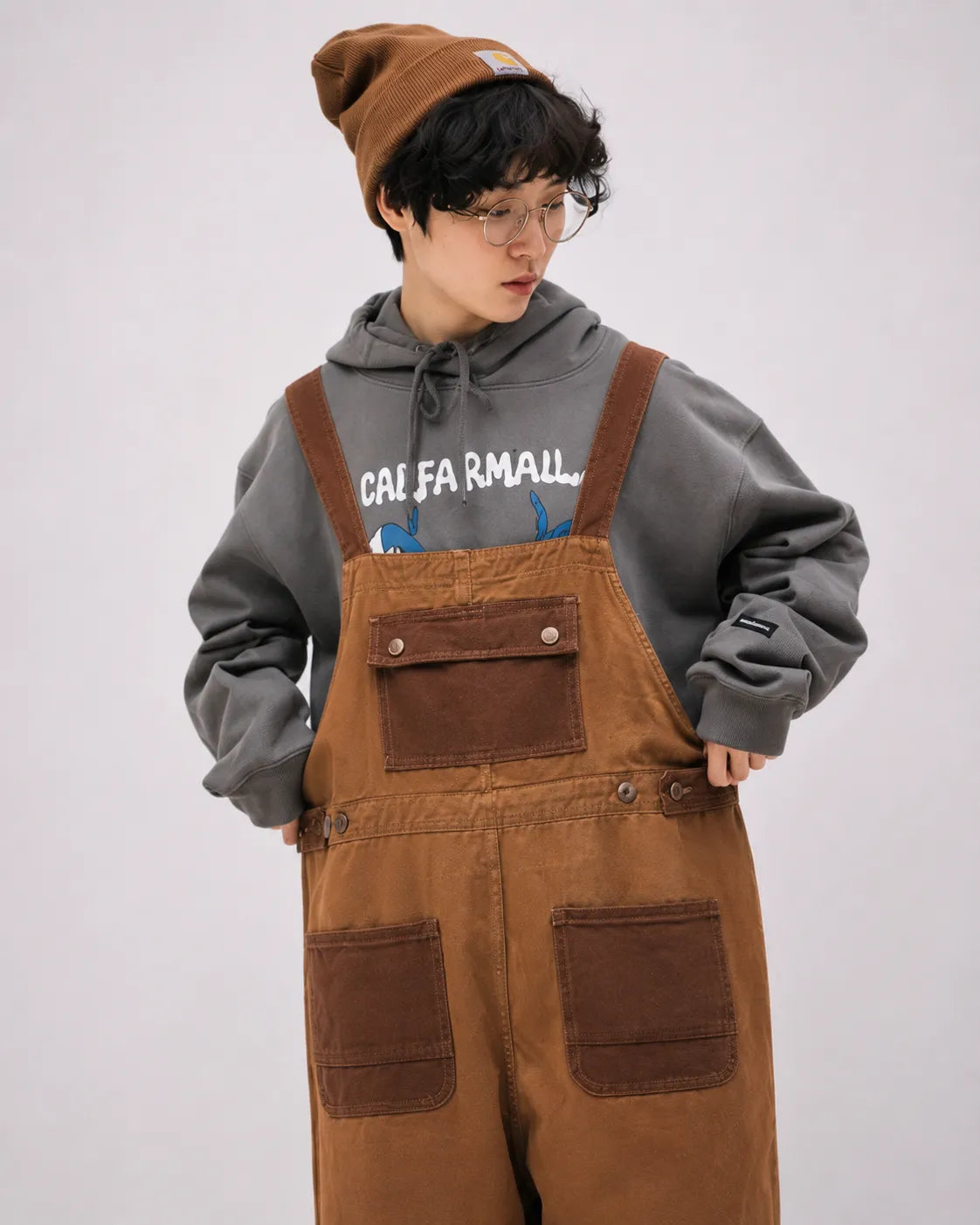 Salopette Rétro Utilitaire Marron
