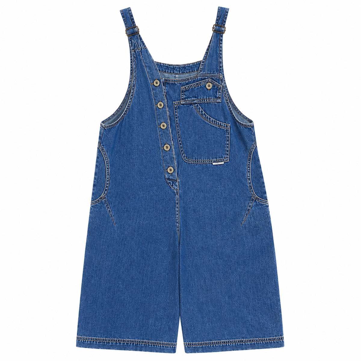 Salopette Denim Slim Distressed