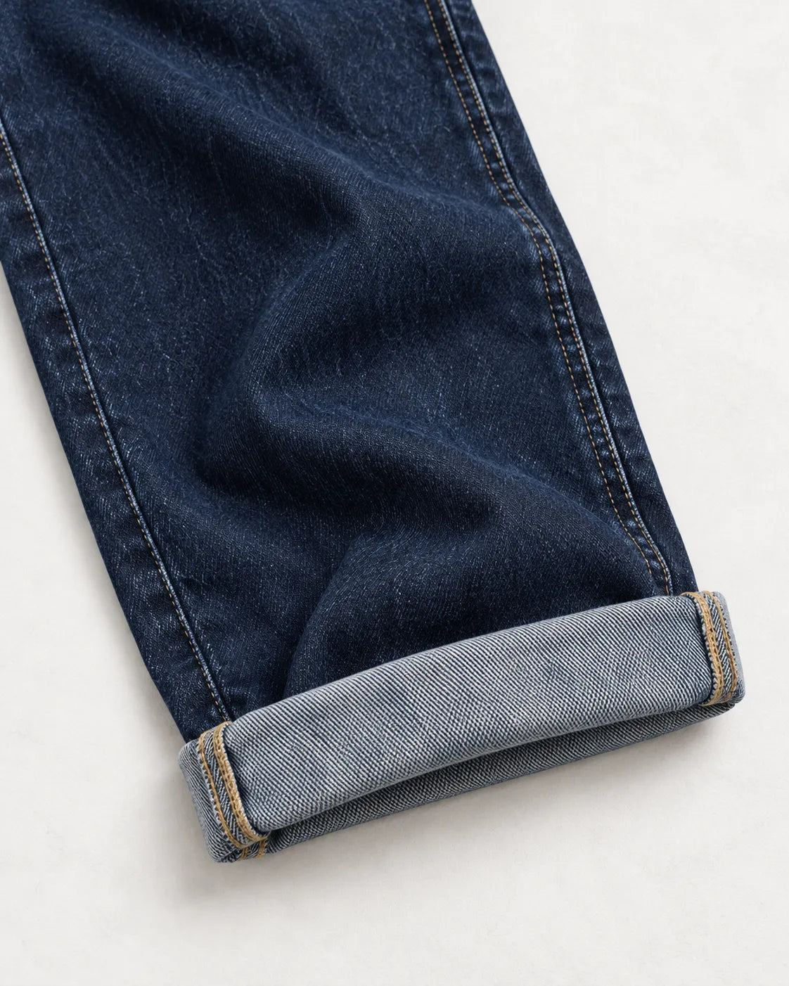 Salopette denim à bretelles contrastées