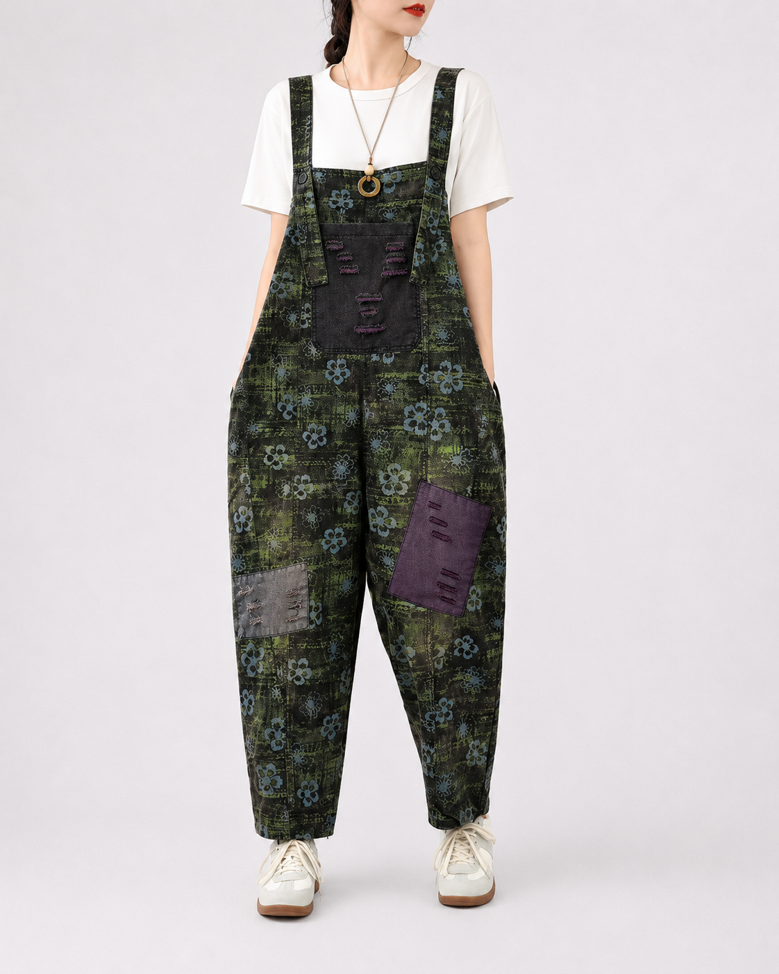 Salopette Denim Imprimé Loose