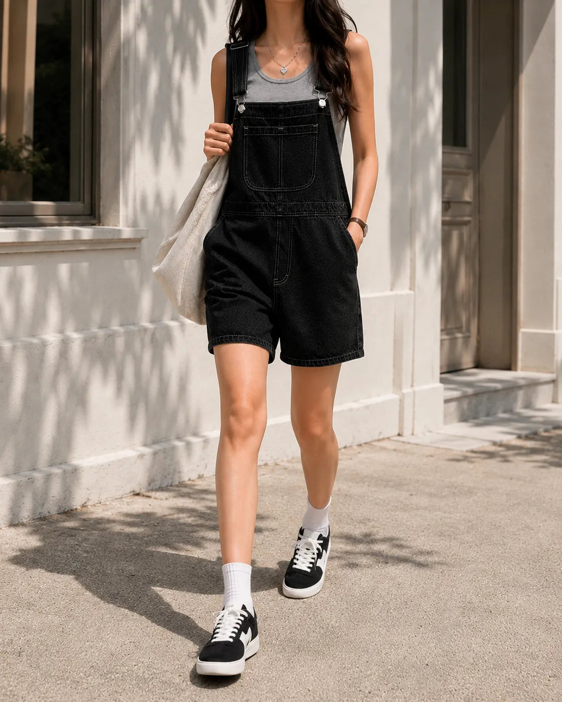 Salopette Y2K Courte Denim Coréen
