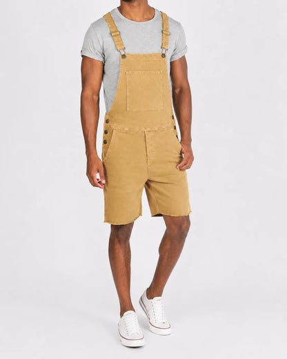 Salopette Short Denim Déchirée Homme
