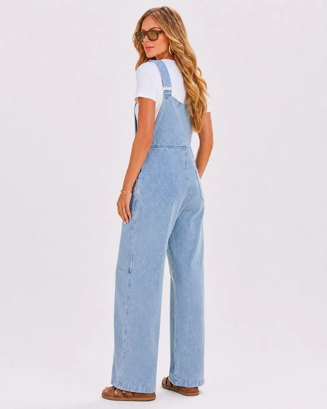 Salopette Femme Cargo en Jean Bleu