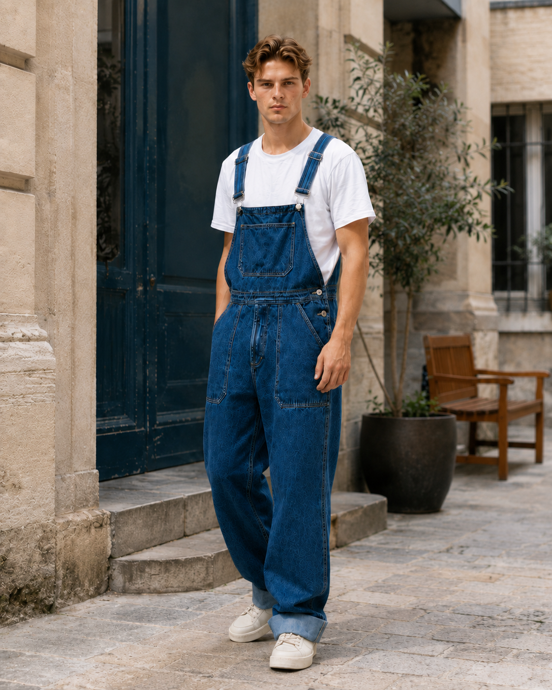 Salopette Denim Large Vintage Homme