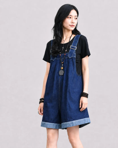 Salopette Short Jean Ample Femme