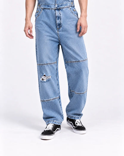 Salopette Denim Cargo Rétro Homme