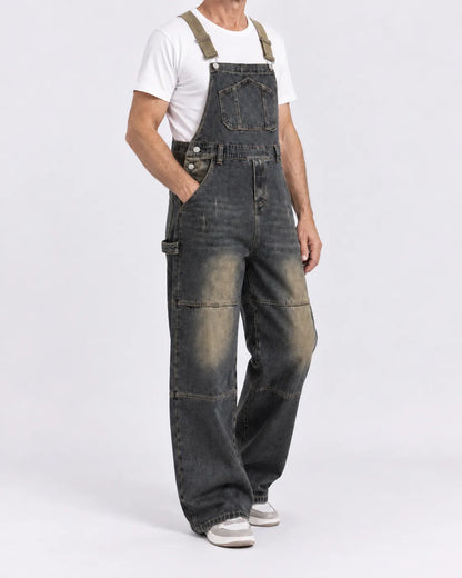 Salopette Denim Multipoches Vintage Homme