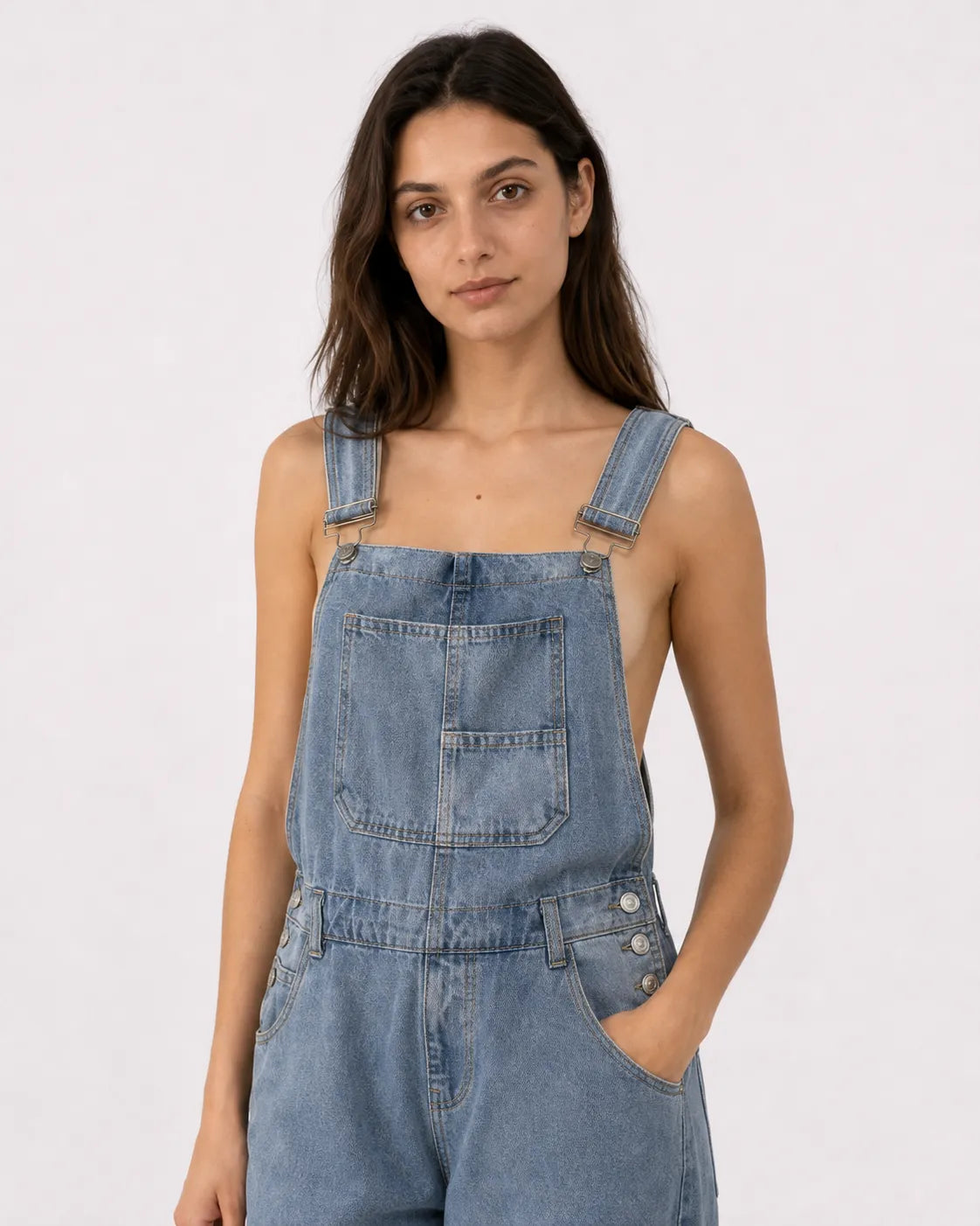 Salopette Décontractée Denim Ample