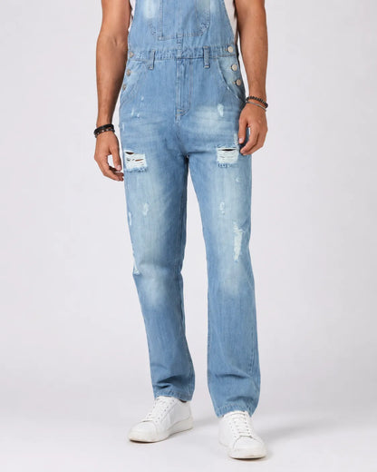 Salopette Denim Déchirée Homme