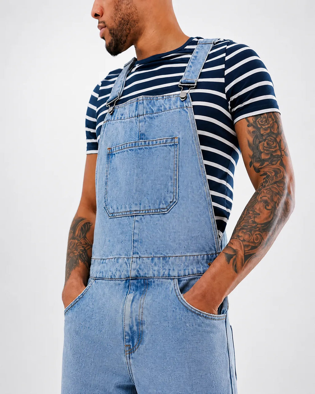 Salopette Short en Denim Souple