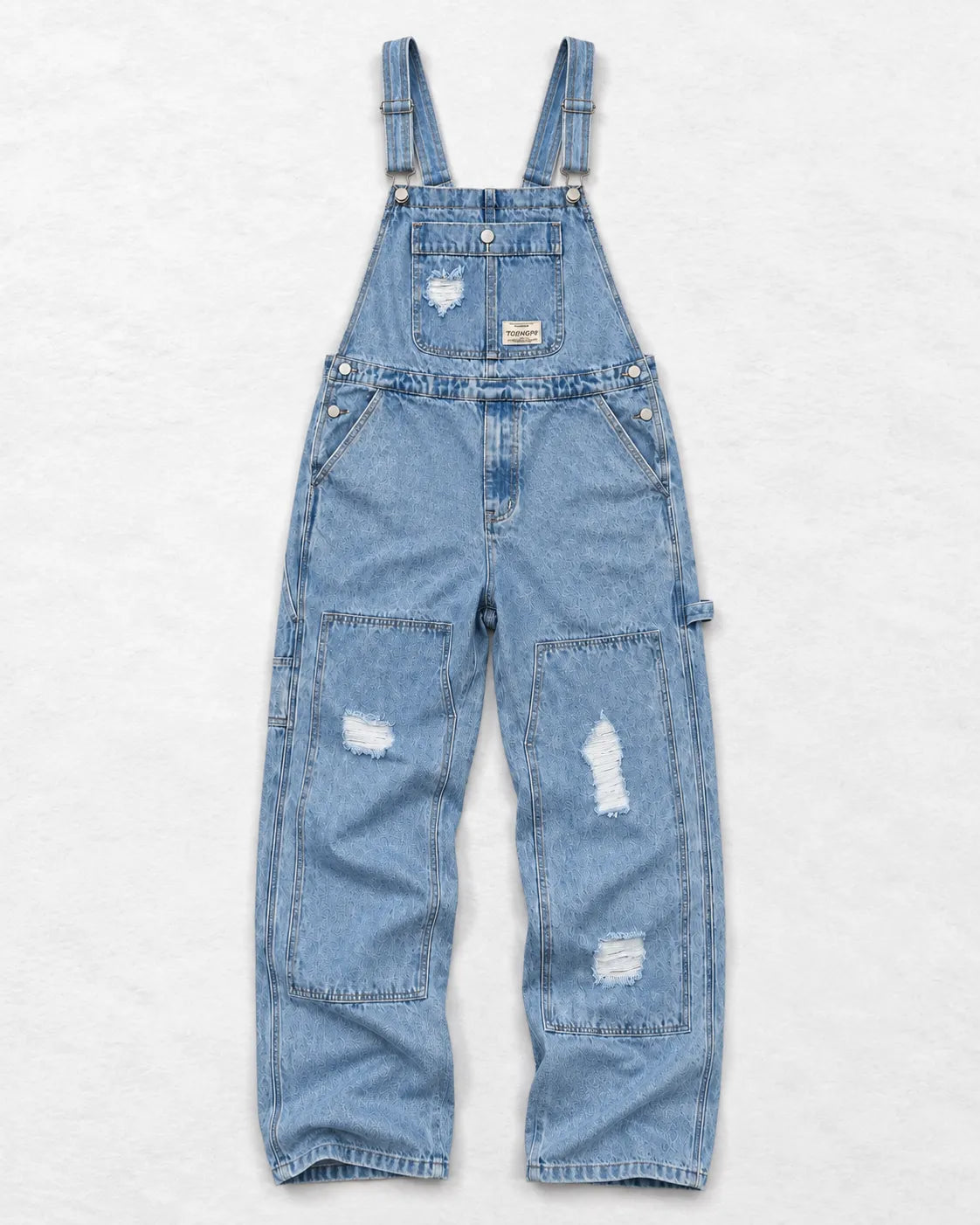 Salopette Cargo avec Détails Ripped