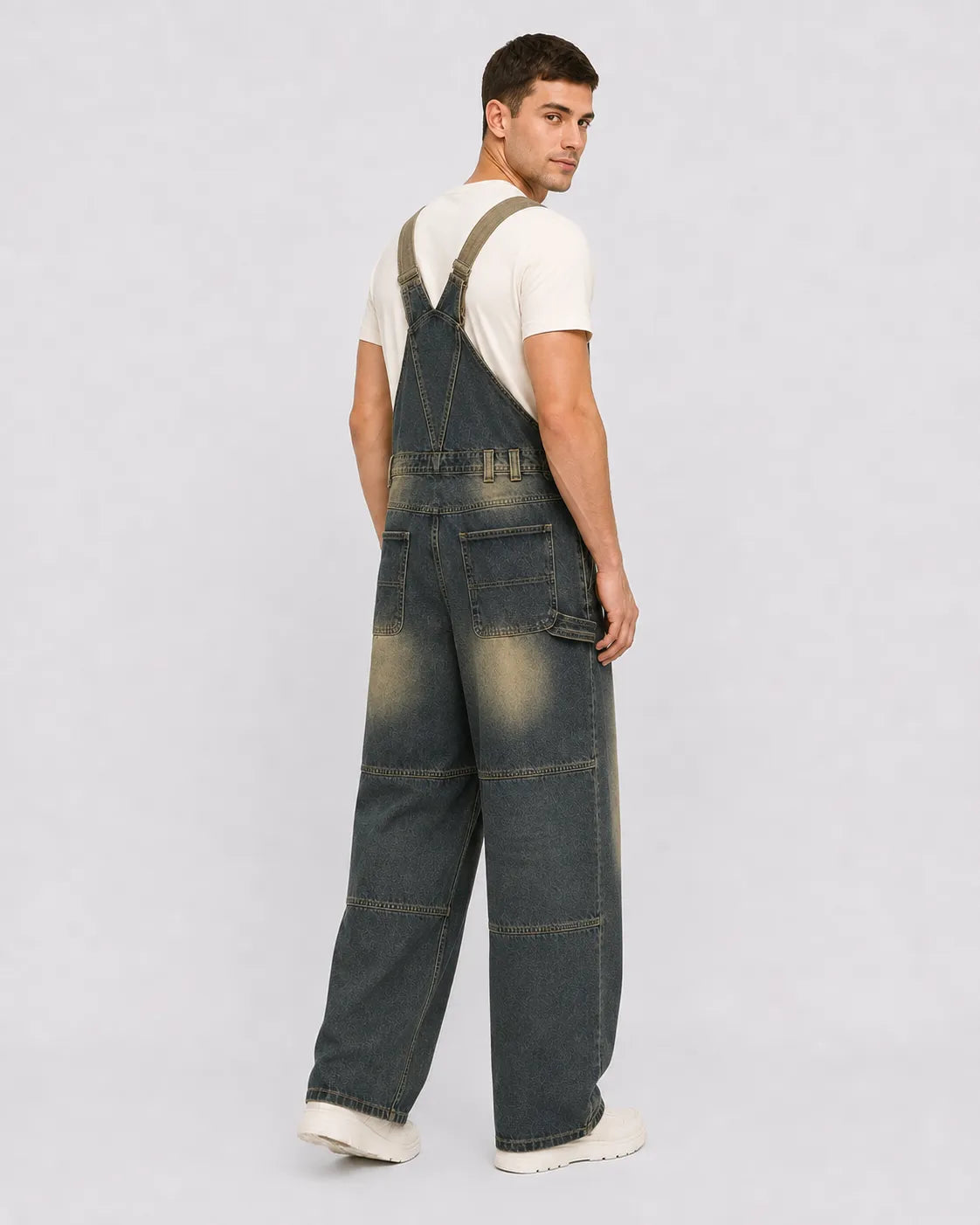Salopette Denim Délavée Vintage Homme