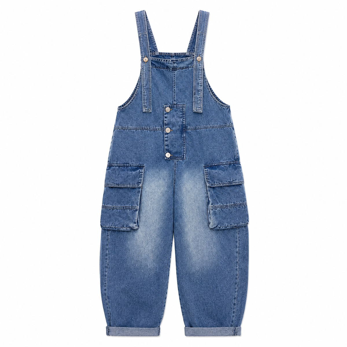 Salopette Denim Loose Délavée