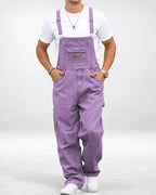 Salopette en denim violet décontractée