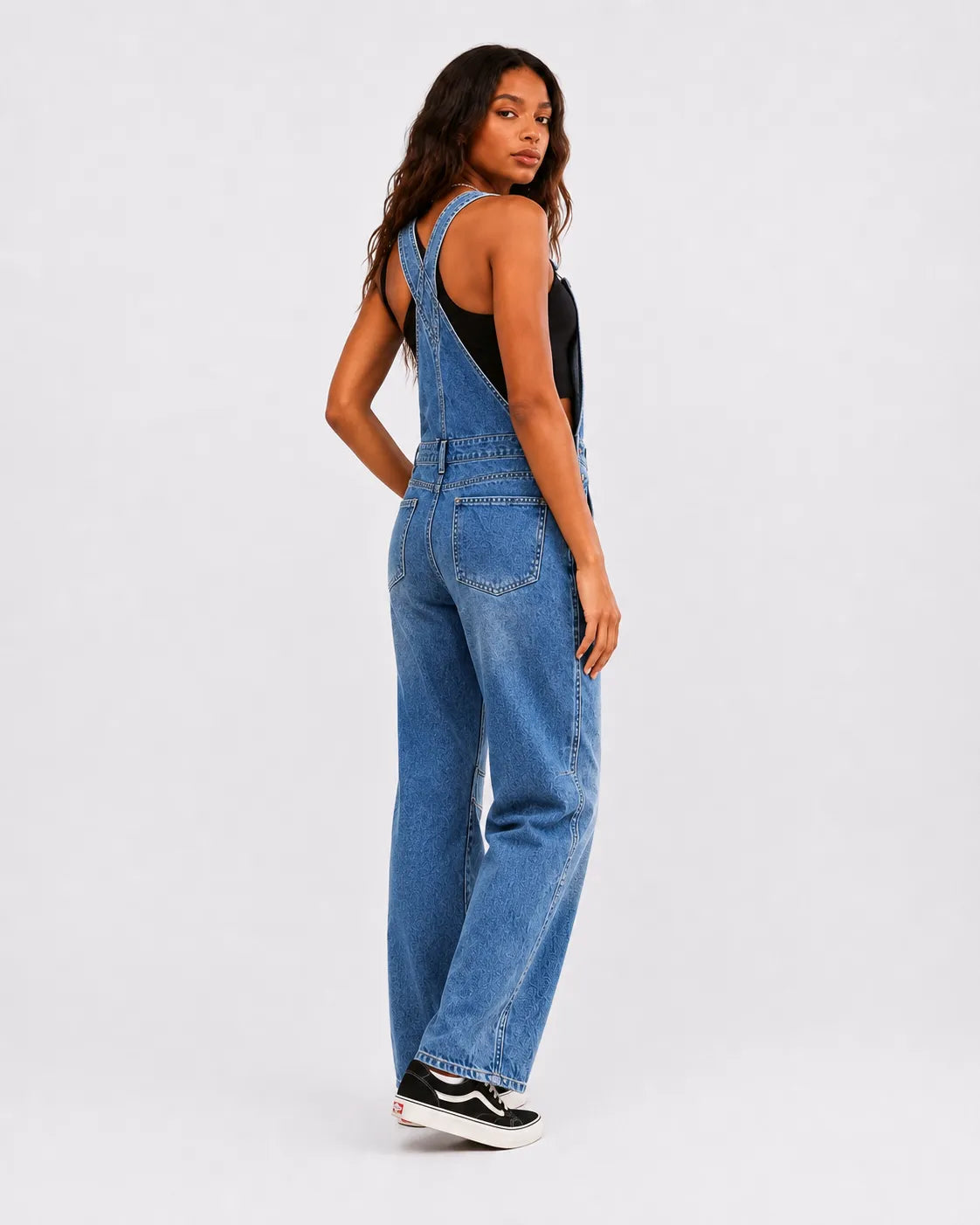 Salopette Denim Distressed Femme