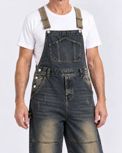 Salopette Denim Multipoches Vintage Homme