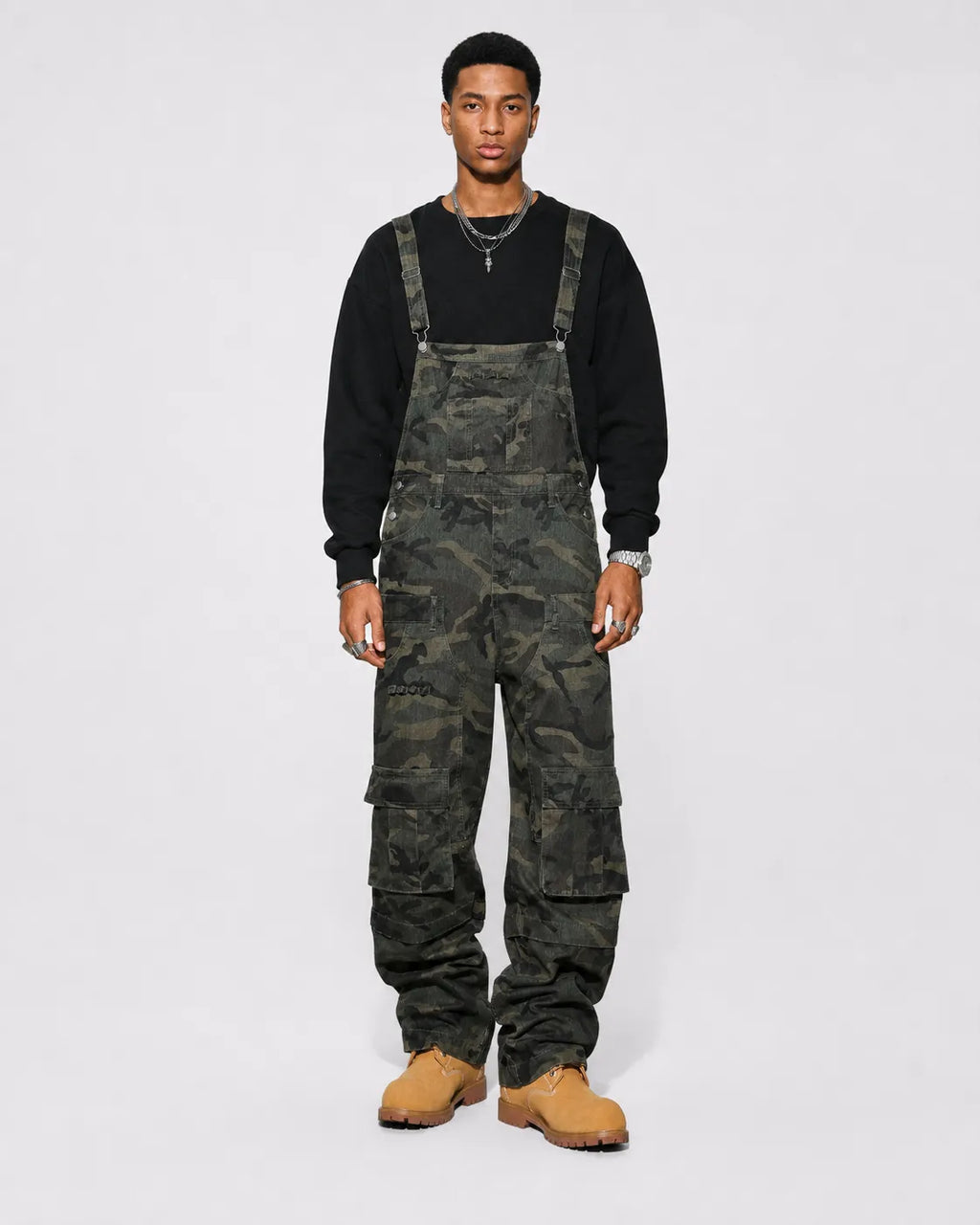 Salopette Cargo Camouflage Ample