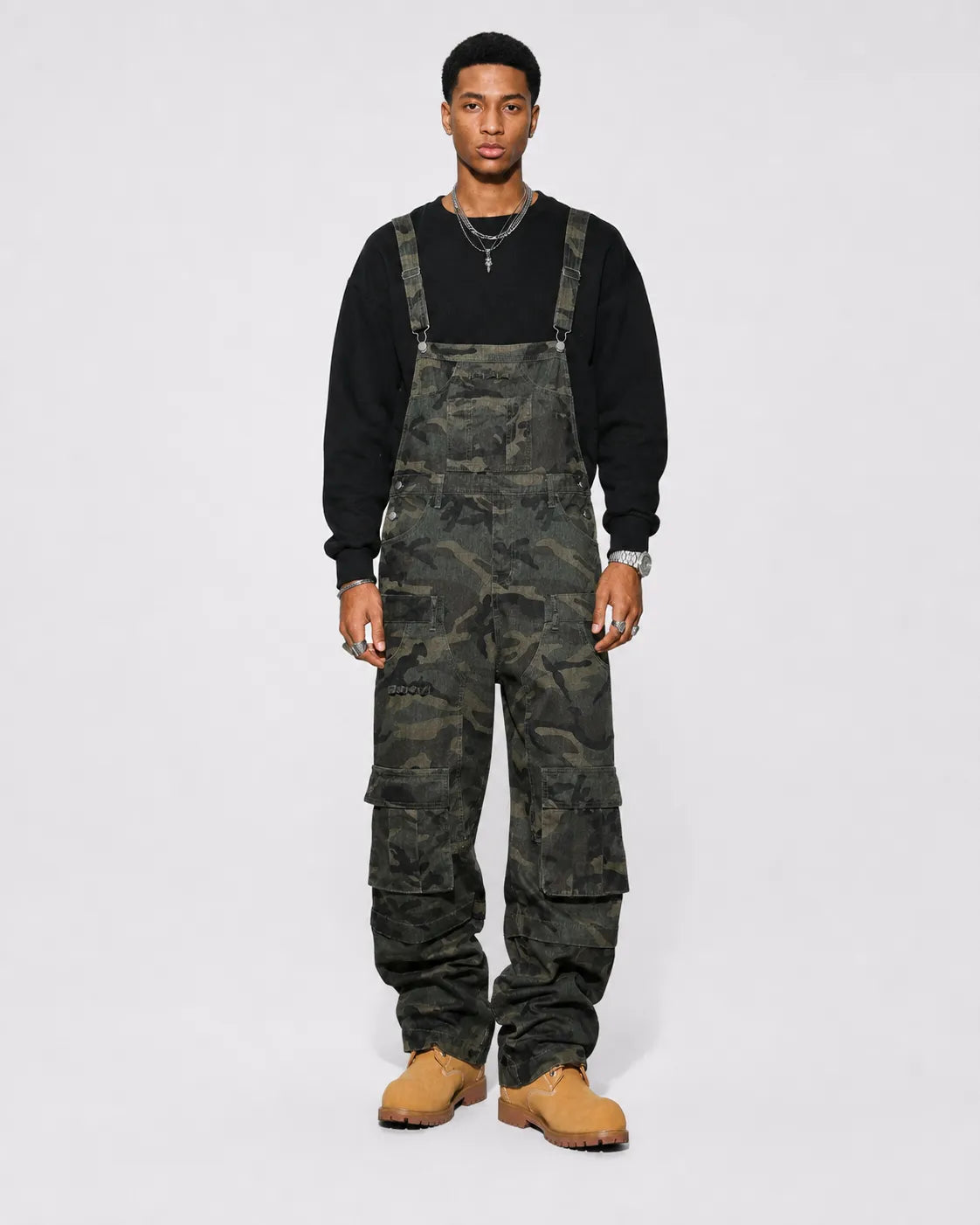 Salopette Cargo Camouflage Ample