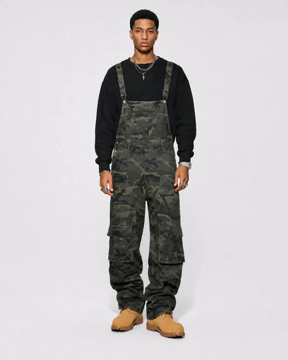 Salopette Cargo Camouflage Ample